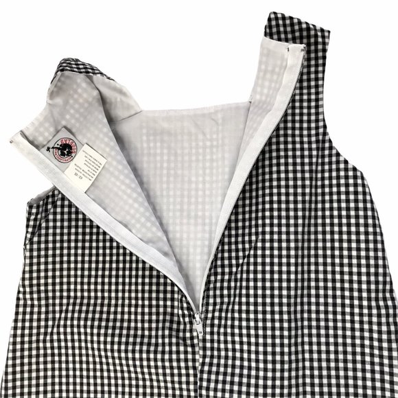 Godlad Girls Dress Black White Gingham Plaid. 6X - Picture 8 of 10